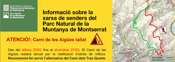Camí de les Aigües tallat