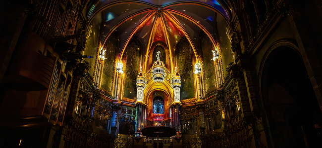 Lux Splendens: el nou videomapatge de la Basílica de Santa Maria