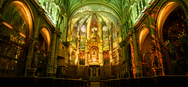 Lux Splendens: el nou videomapatge de la Basílica de Santa Maria