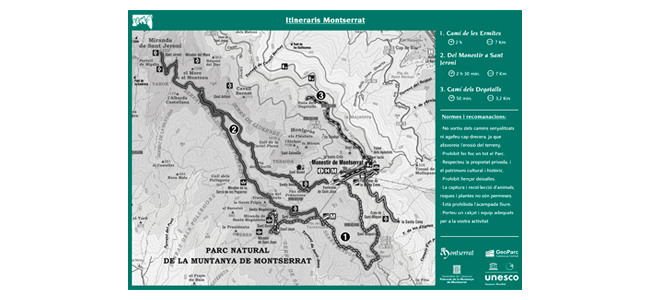Itineraris des del Monestir